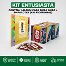 Kit Álbum Capa Dura Ouro + Pacotes de Figurinhas (Escolha a quantidade) - ÚLTIMO DIA DE PROMOÇÃO